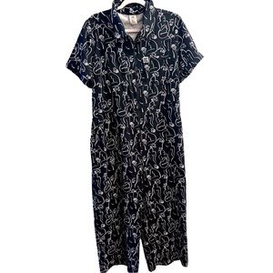 Lucy & Yak Ragan Jumpsuit Janaki Tattoo Print UK 18/ US 14